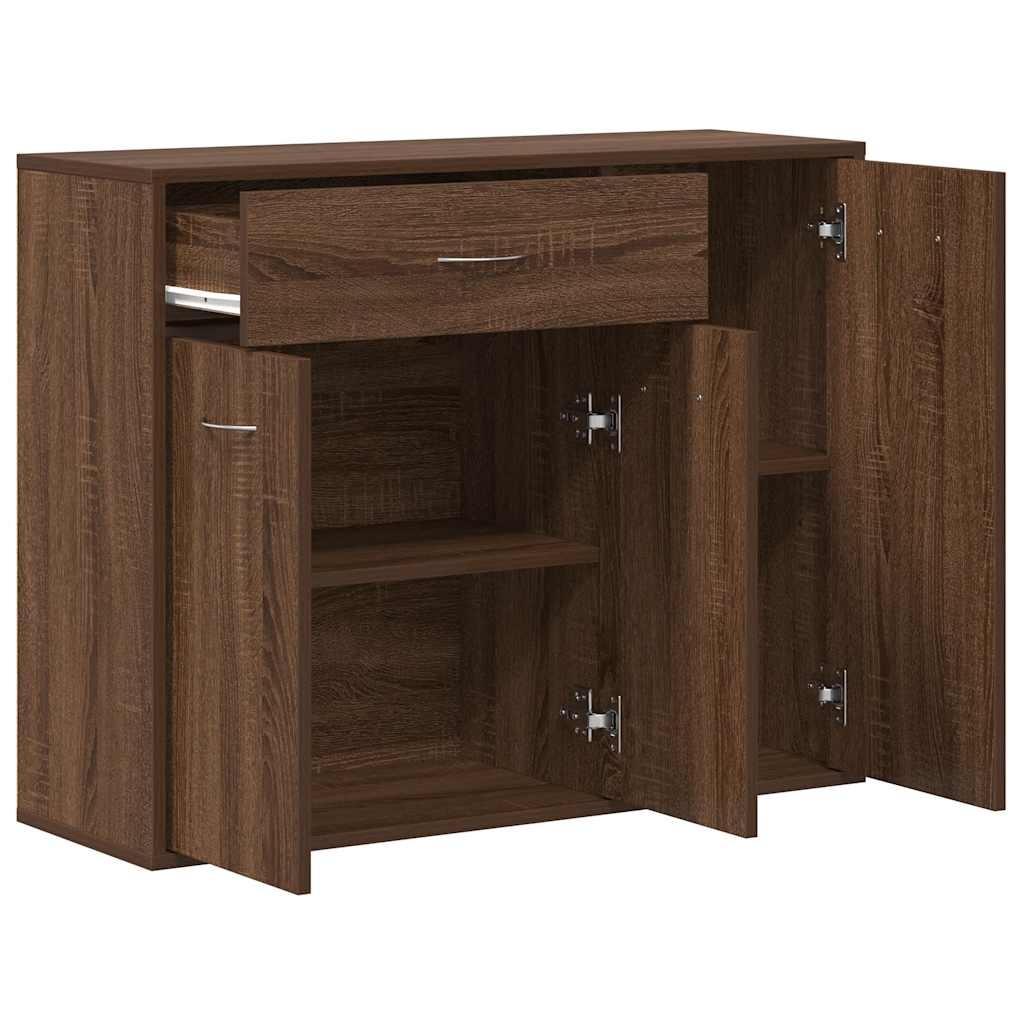 VidaXL Dressoir 88x30x70 cm bewerkt hout bruin eikenkleur