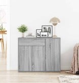 VidaXL Dressoir 88x30x70 cm bewerkt hout grijs sonoma eikenkleurig
