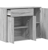 VidaXL Dressoir 88x30x70 cm bewerkt hout grijs sonoma eikenkleurig