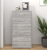 VidaXL Dressoir met 6 lades 50x34x96 cm bewerkt hout grijs sonoma
