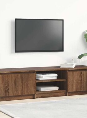 VidaXL Tv-meubel 140x40x35,5 cm bewerkt hout bruin eikenkleur
