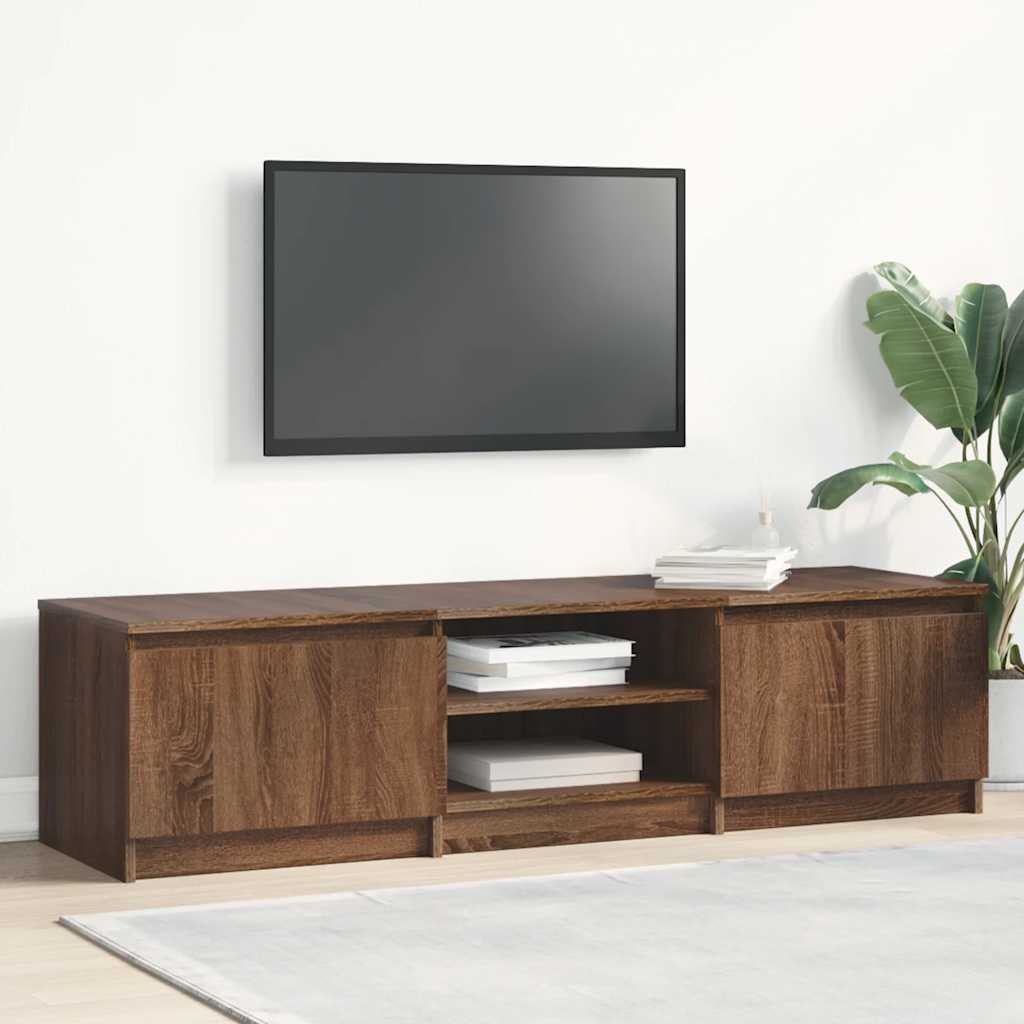VidaXL Tv-meubel 140x40x35,5 cm bewerkt hout bruin eikenkleur