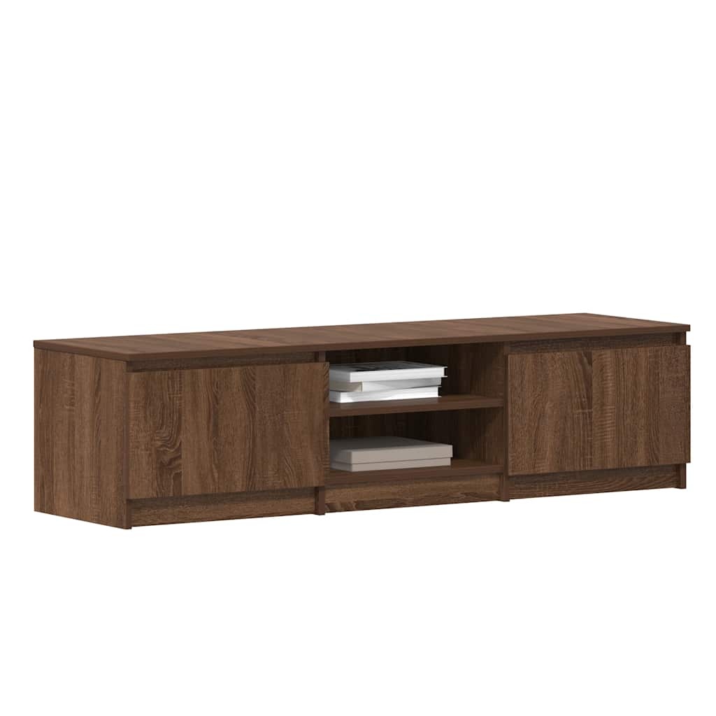 VidaXL Tv-meubel 140x40x35,5 cm bewerkt hout bruin eikenkleur