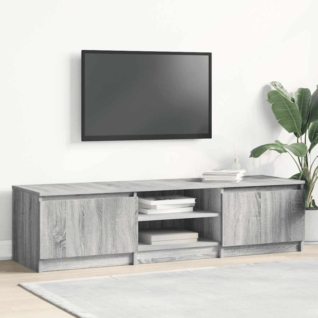 VidaXL Tv-meubel 140x40x35,5 cm bewerkt hout grijs sonoma eikenkleurig