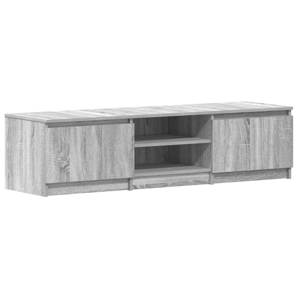 VidaXL Tv-meubel 140x40x35,5 cm bewerkt hout grijs sonoma eikenkleurig