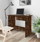 VidaXL Bureau 100x50x76 cm bewerkt hout gerookt eikenkleurig