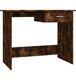 VidaXL Bureau 100x50x76 cm bewerkt hout gerookt eikenkleurig