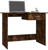 VidaXL Bureau 100x50x76 cm bewerkt hout gerookt eikenkleurig
