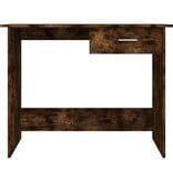 VidaXL Bureau 100x50x76 cm bewerkt hout gerookt eikenkleurig