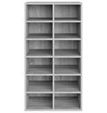 VidaXL Schoenenrek 54x34x100,5 cm bewerkt hout grijs sonoma eikenkleur