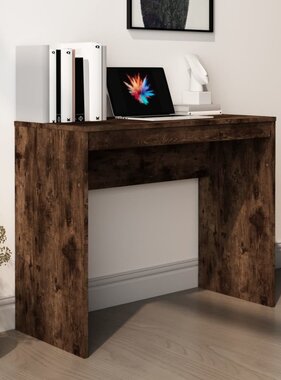 VidaXL Bureau 90x40x72 cm bewerkt hout gerookt eikenkleurig