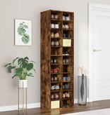 VidaXL Schoenenkast 54x34x183 cm bewerkt hout gerookt eikenkleurig