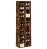VidaXL Schoenenkast 54x34x183 cm bewerkt hout gerookt eikenkleurig