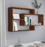 VidaXL Wandschap 104x20x58,5 cm bewerkt hout bruineikenkleurig