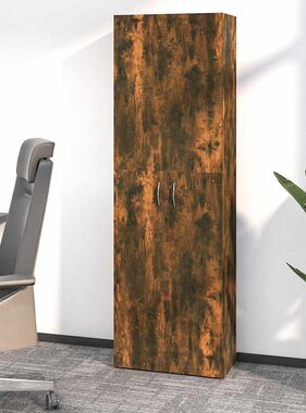VidaXL Kantoorkast 60x32x190 cm bewerkt hout gerookt eikenkleurig