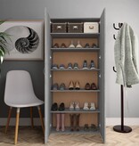 VidaXL Schoenenkast 80x35,5x180 cm bewerkt hout grijs sonoma eiken