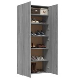 VidaXL Schoenenkast 80x35,5x180 cm bewerkt hout grijs sonoma eiken