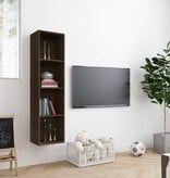 VidaXL Boekenkast / tv-meubel 143x30x36 cm bruin eikenkleurig