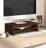 VidaXL Monitorstandaard 42x24x13 cm bewerkt hout bruin eikenkleur