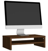 VidaXL Monitorstandaard 42x24x13 cm bewerkt hout bruin eikenkleur