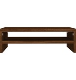 VidaXL Monitorstandaard 42x24x13 cm bewerkt hout bruin eikenkleur