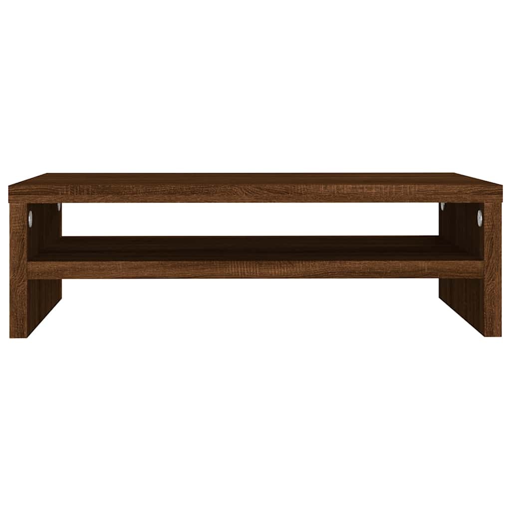 VidaXL Monitorstandaard 42x24x13 cm bewerkt hout bruin eikenkleur