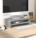 VidaXL Monitorstandaard 42x24x13 cm bewerkt hout grijs sonoma eiken
