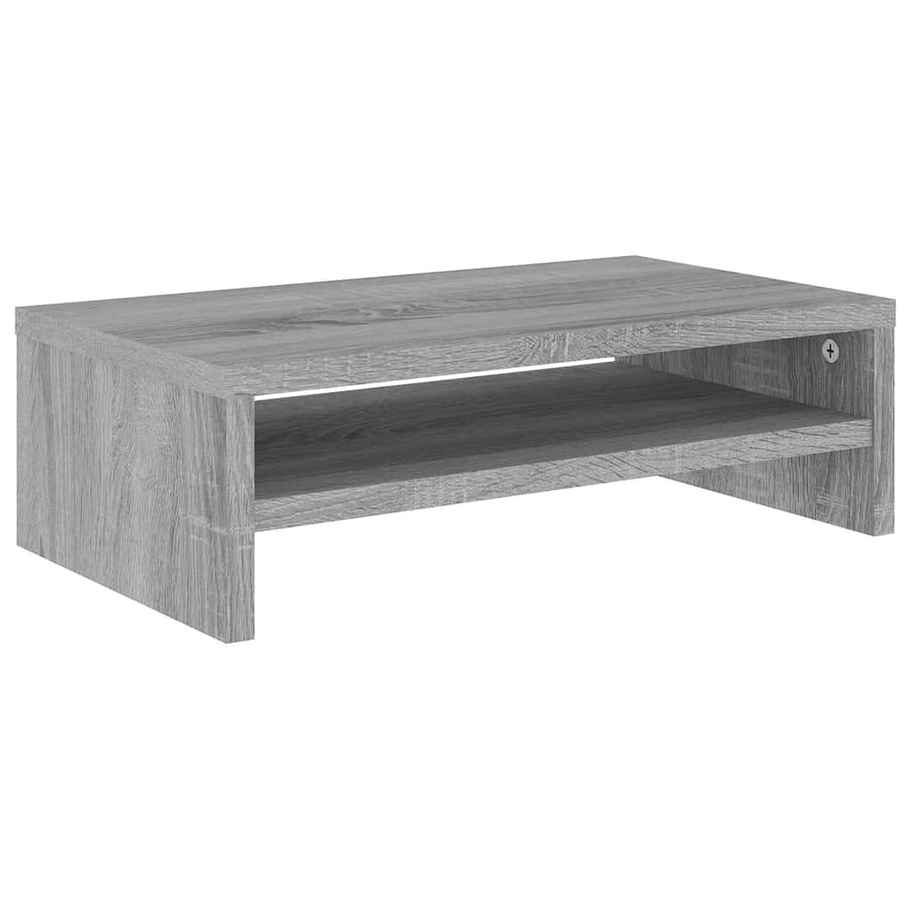 VidaXL Monitorstandaard 42x24x13 cm bewerkt hout grijs sonoma eiken