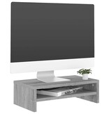 VidaXL Monitorstandaard 42x24x13 cm bewerkt hout grijs sonoma eiken