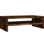 VidaXL Monitorstandaard 42x24x13 cm bewerkt hout gerookt eikenkleurig