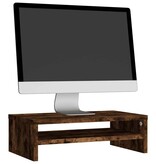 VidaXL Monitorstandaard 42x24x13 cm bewerkt hout gerookt eikenkleurig