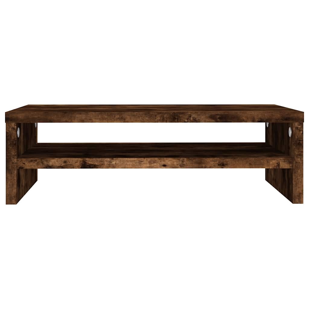 VidaXL Monitorstandaard 42x24x13 cm bewerkt hout gerookt eikenkleurig