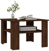 VidaXL Salontafel 60x60x42 cm bewerkt hout bruin eikenkleur