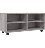 VidaXL Tv-meubel met wieltjes 90x35x35 cm bewerkt hout grijs sonoma