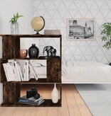 VidaXL Boekenkast / kamerscherm 80x24x96 cm bewerkt hout gerookt eiken
