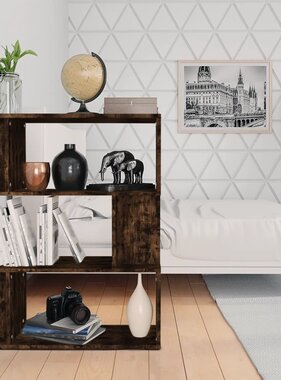 VidaXL Boekenkast / kamerscherm 80x24x96 cm bewerkt hout gerookt eiken