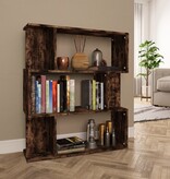 VidaXL Boekenkast / kamerscherm 80x24x96 cm bewerkt hout gerookt eiken