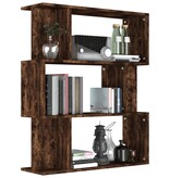 VidaXL Boekenkast / kamerscherm 80x24x96 cm bewerkt hout gerookt eiken