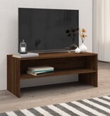 VidaXL Tv-meubel 100x40x40 cm bewerkt hout bruin eikenkleur
