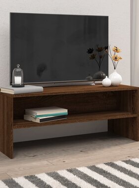 VidaXL Tv-meubel 100x40x40 cm bewerkt hout bruin eikenkleur