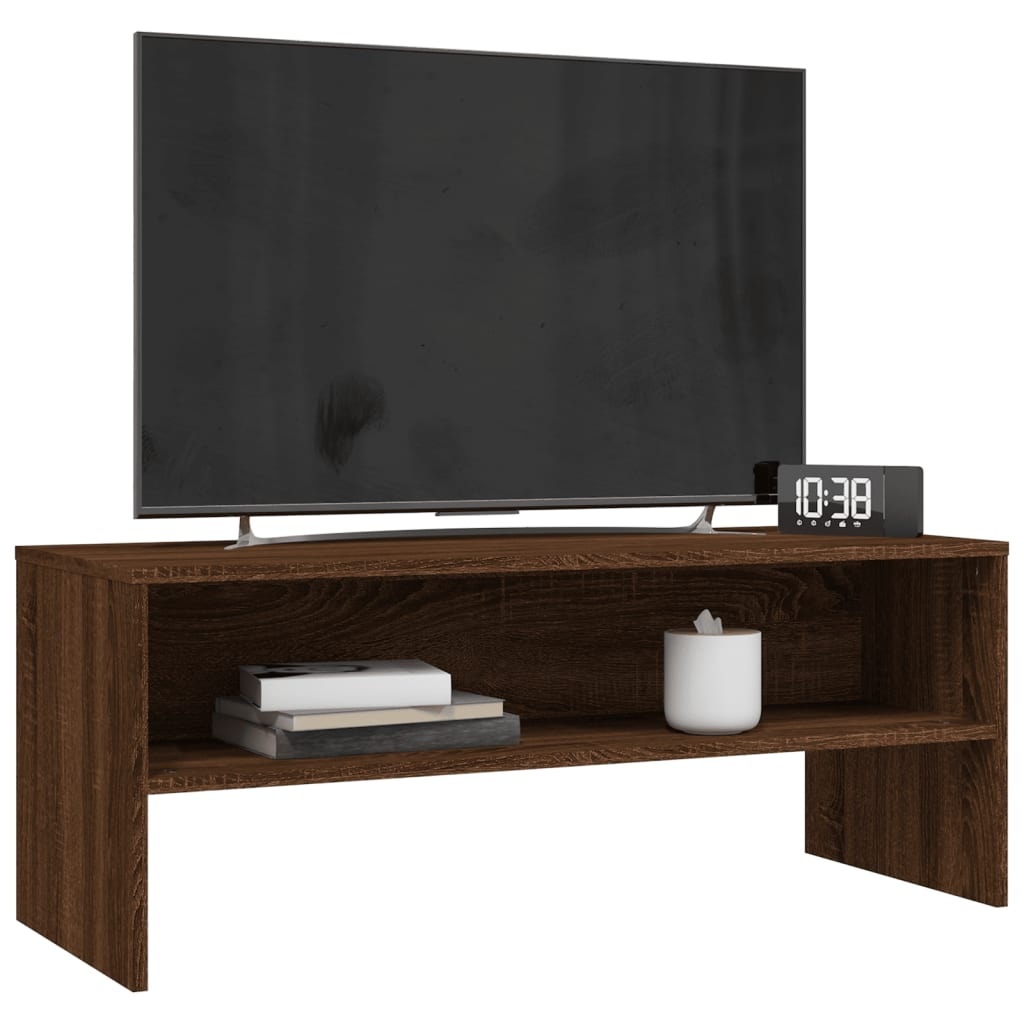 VidaXL Tv-meubel 100x40x40 cm bewerkt hout bruin eikenkleur