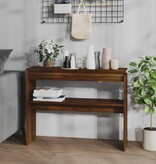 VidaXL Wandtafel 102x30x80 cm bewerkt hout bruin eikenkleur