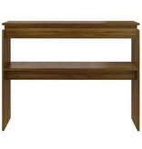 VidaXL Wandtafel 102x30x80 cm bewerkt hout bruin eikenkleur