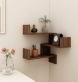 VidaXL Hoekwandschap 40x40x50 cm bewerkt hout bruin eikenkleur