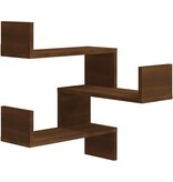 VidaXL Hoekwandschap 40x40x50 cm bewerkt hout bruin eikenkleur