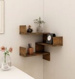 VidaXL Hoekwandschap 40x40x50 cm bewerkt hout gerookt eikenkleurig
