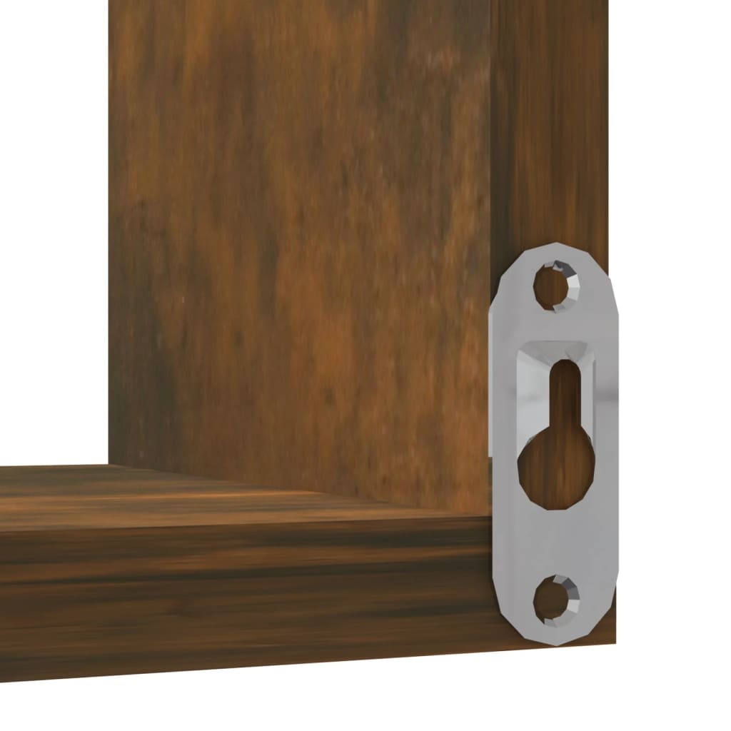 VidaXL Hoekwandschap 40x40x50 cm bewerkt hout gerookt eikenkleurig
