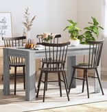 VidaXL Eettafel 140x74,5x76 cm bewerkt hout grijs sonoma eikenkleurig