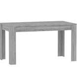VidaXL Eettafel 140x74,5x76 cm bewerkt hout grijs sonoma eikenkleurig