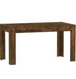 VidaXL Eettafel 140x74,5x76 cm bewerkt hout gerookt eikenkleurig